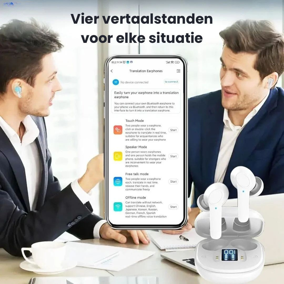 AI-oordopjes met Directe Spraakvertaling in 100+ Talen