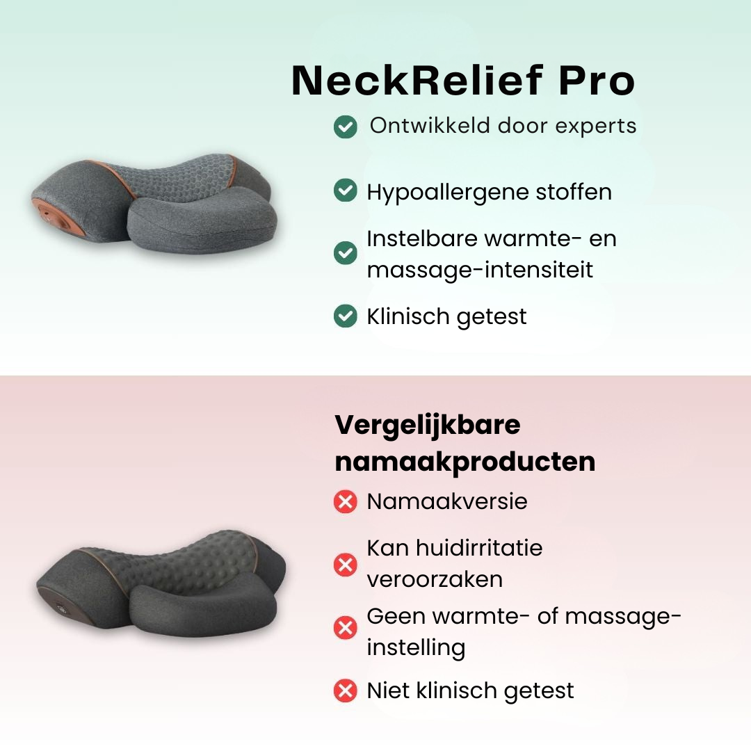 NeckRelief Pro – 3-in-1 Nekpijnverlichting, Houdingcorrectie & Warmtetherapie