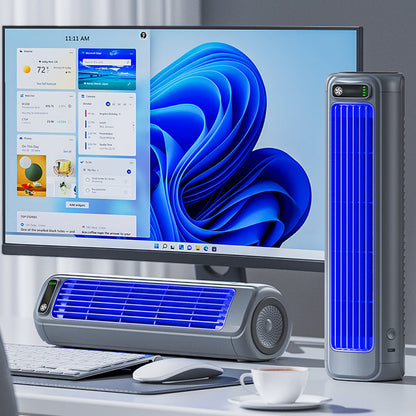 Windee Draagbare Airconditioner 2000mAh - Bladloze Wandventilator