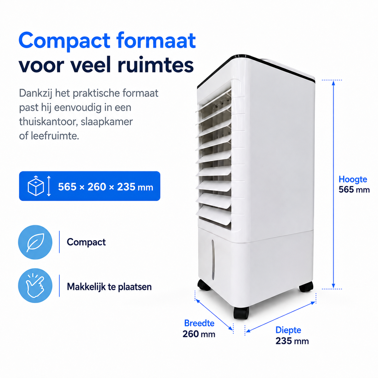 Draagbare Raamloze Aircooler voor Thuis & Kantoor