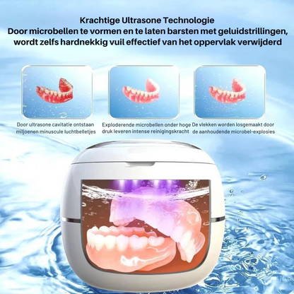 Ultrasonic Desinfectie Box – Dieptereiniging voor Kunstgebit, Aligners & Beugels