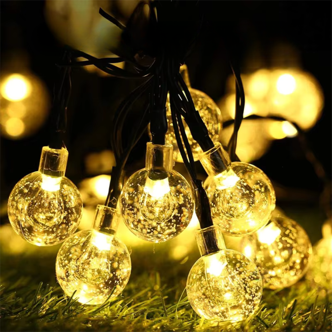 SunGlow CrystalLine – Zonne-energiesprookjes buiten LED geel