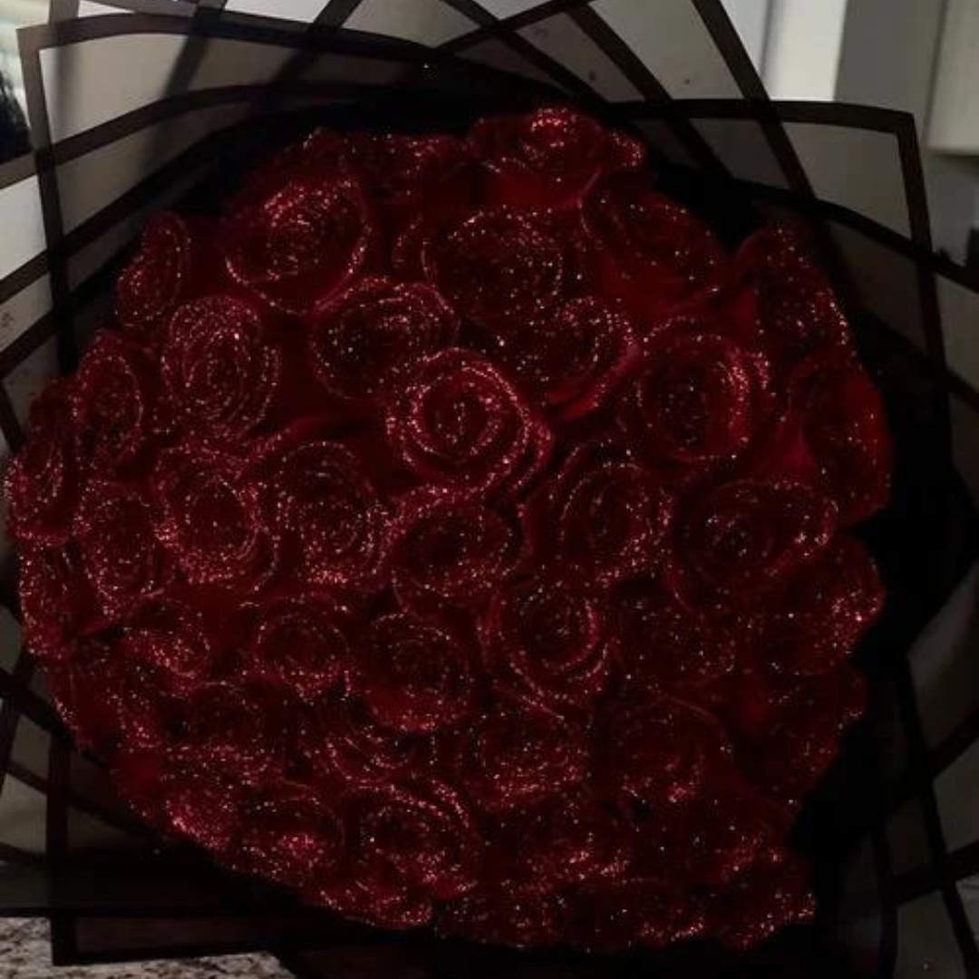 GlowRose - Luxe glitterrozen met een sprankelende afwerking voor geschenken en decoraties