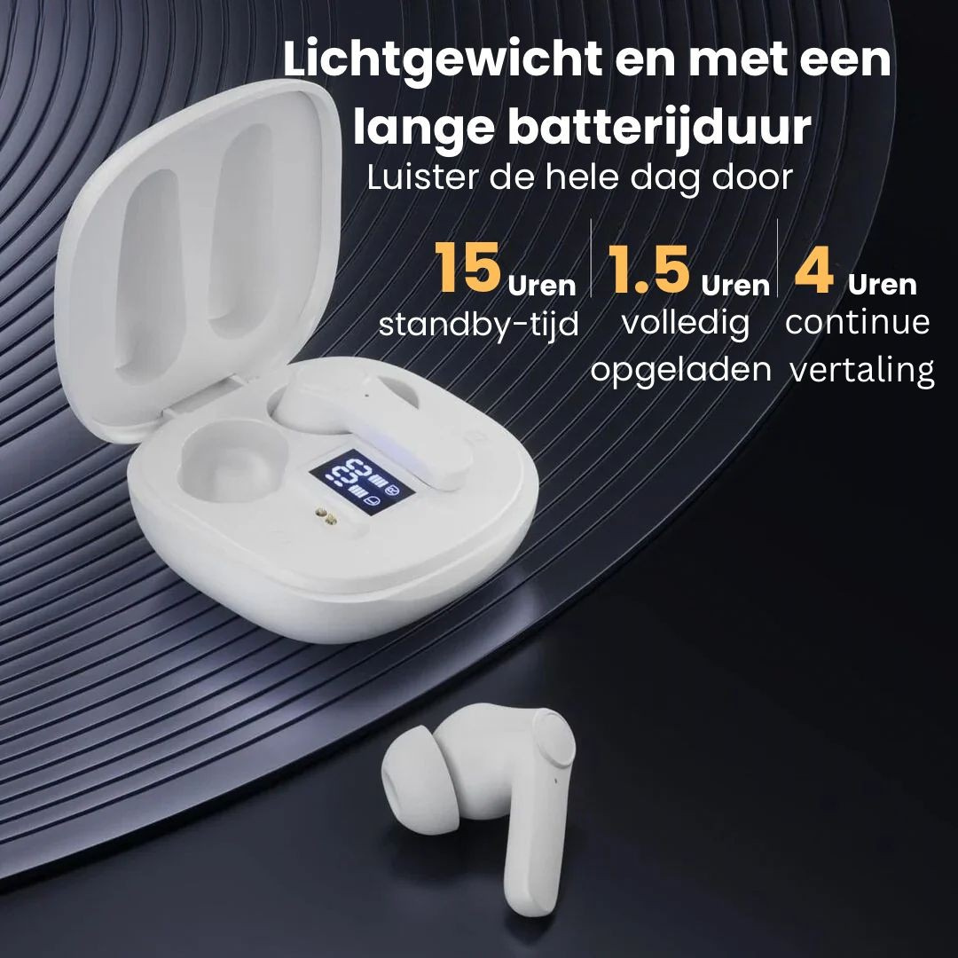 AI-oordopjes met Directe Spraakvertaling in 100+ Talen