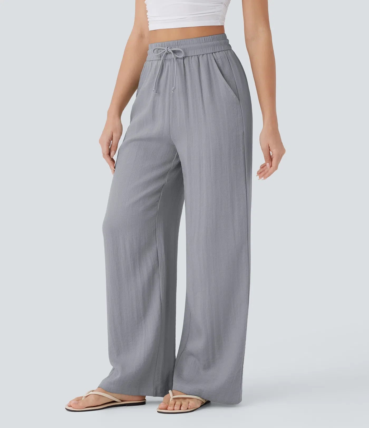 Comfortabele & Luchtige Linnen Broek met Elegante Pijpen