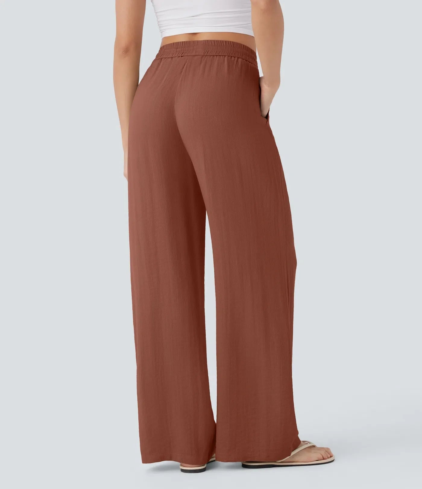 Comfortabele & Luchtige Linnen Broek met Elegante Pijpen