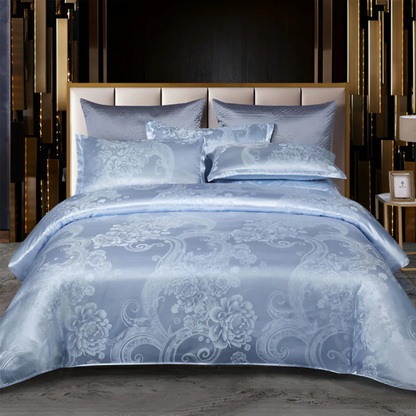SatinBlossom – Luxe Satijnen Dekbedovertrek met Bloemenprint – Elegant & Comfortabel Beddengoed