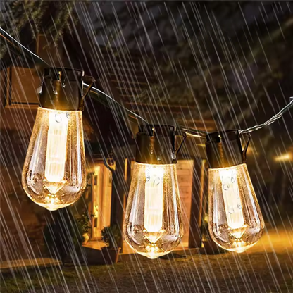 CampGlow VintageLights – Solar LED Lichterkette Outdoor wasserdicht
