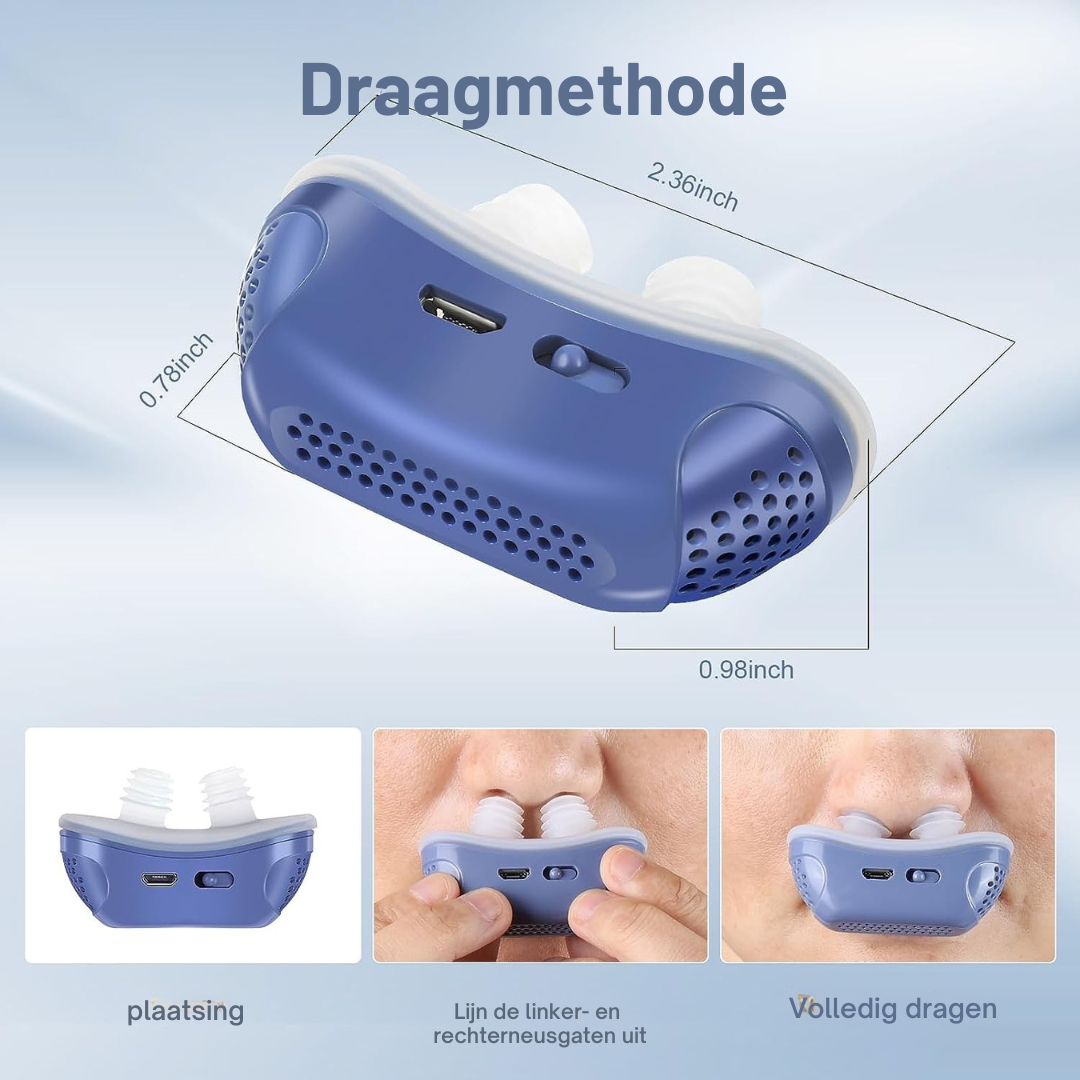 AirEase Micro CPAP slaapapneu apparaat voor op reis & anti-snurken - CPAP alternatief