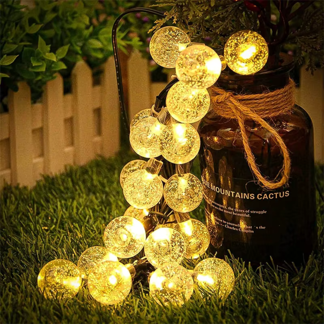 SunGlow CrystalLine – Zonne-energiesprookjes buiten LED geel