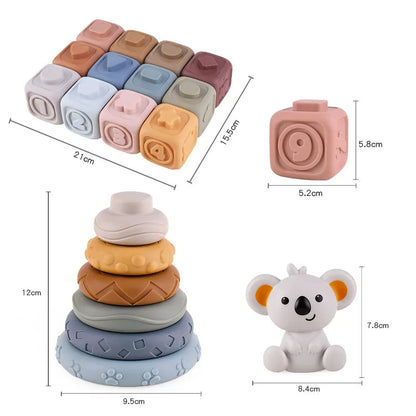 Koala Cubes - Tandvriendelijke toren - Bijtring speelgoed