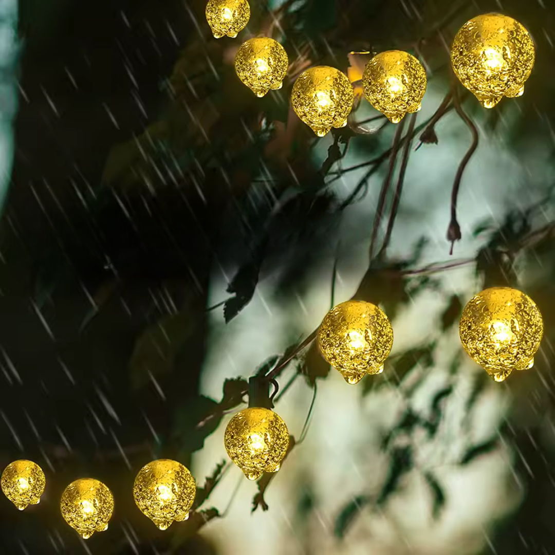 SunGlow CrystalLine – Zonne-energiesprookjes buiten LED geel