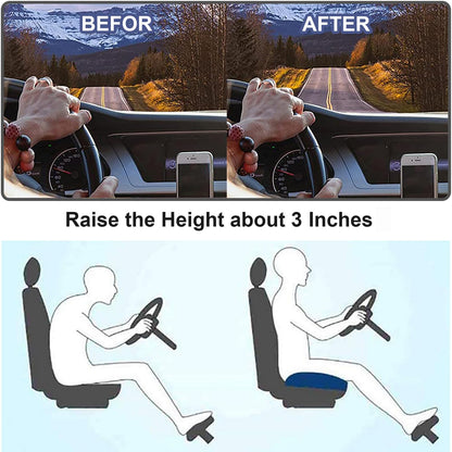 ZitComfort Ergonomisch Zitverhoger Kussen voor Auto & Kantoor – Betere Zithoogte en Houding
