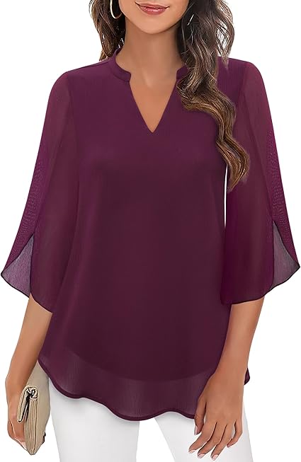 Anja - Chiffon A-lijn blouse