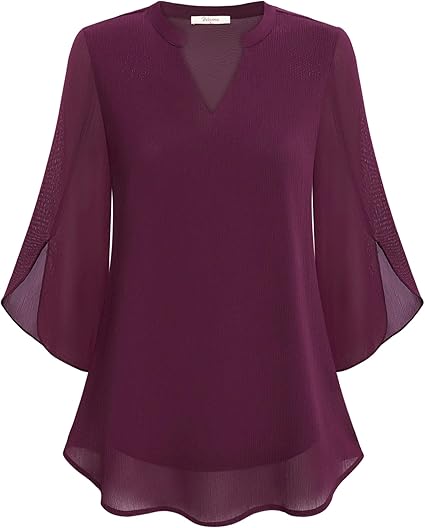 Anja - Chiffon A-lijn blouse