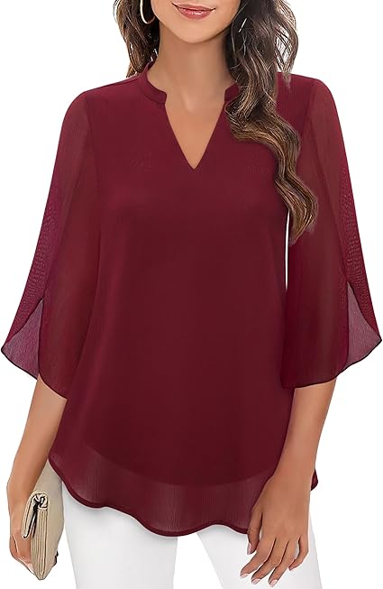 Anja - Chiffon A-lijn blouse
