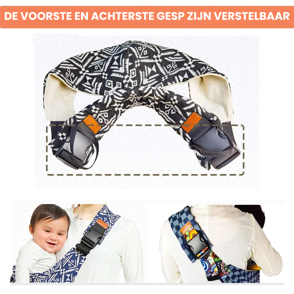 Snugge Baby Sling Carrier - Verstelbare Draagzak / Heupdrager