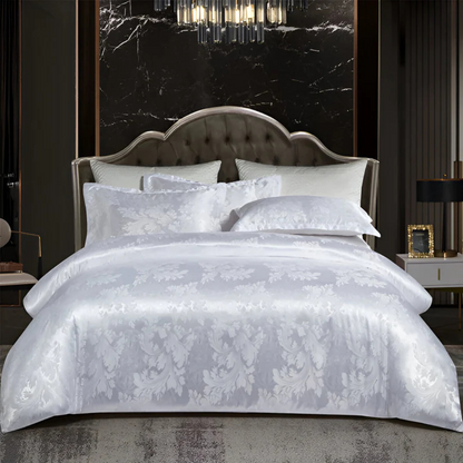 SatinBlossom – Luxe Satijnen Dekbedovertrek met Bloemenprint – Elegant & Comfortabel Beddengoed