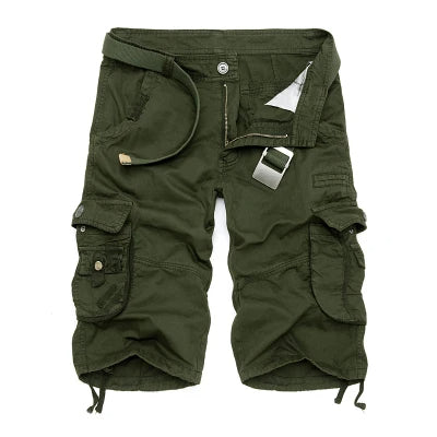 Korte cargo broek heren camouflage – comfortabel katoen – zomer