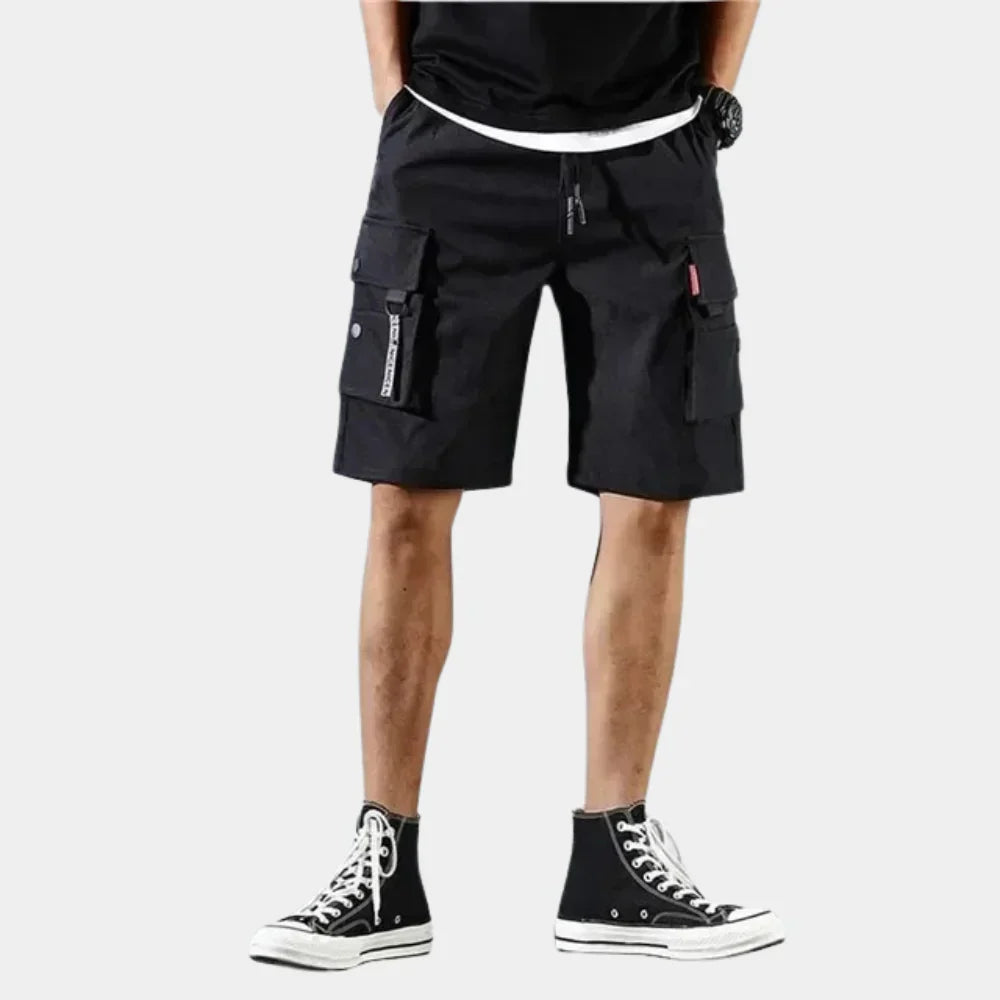 Cargo korte broek heren – Losse pasvorm, katoen, zomer, meerdere zakken – Grijs