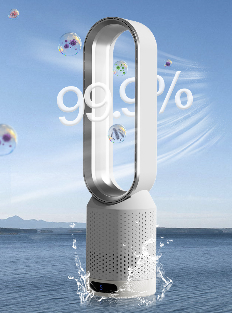 Aercool Stille Luchtkoeler - 3-in-1 Koelen, Reinigen & Verfrissen met 90° Oscillatie