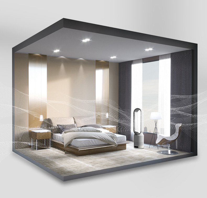 Aercool Stille Luchtkoeler - 3-in-1 Koelen, Reinigen & Verfrissen met 90° Oscillatie