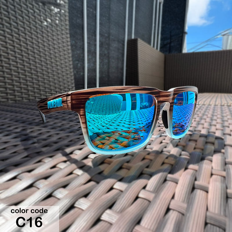C16 - IJsblauwe Lens - Graphic 3 Montuur