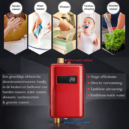 AquaTemp Tankloze Elektrische Boiler Slimme Heetwaterverwarmer met Temperatuurbeveiliging