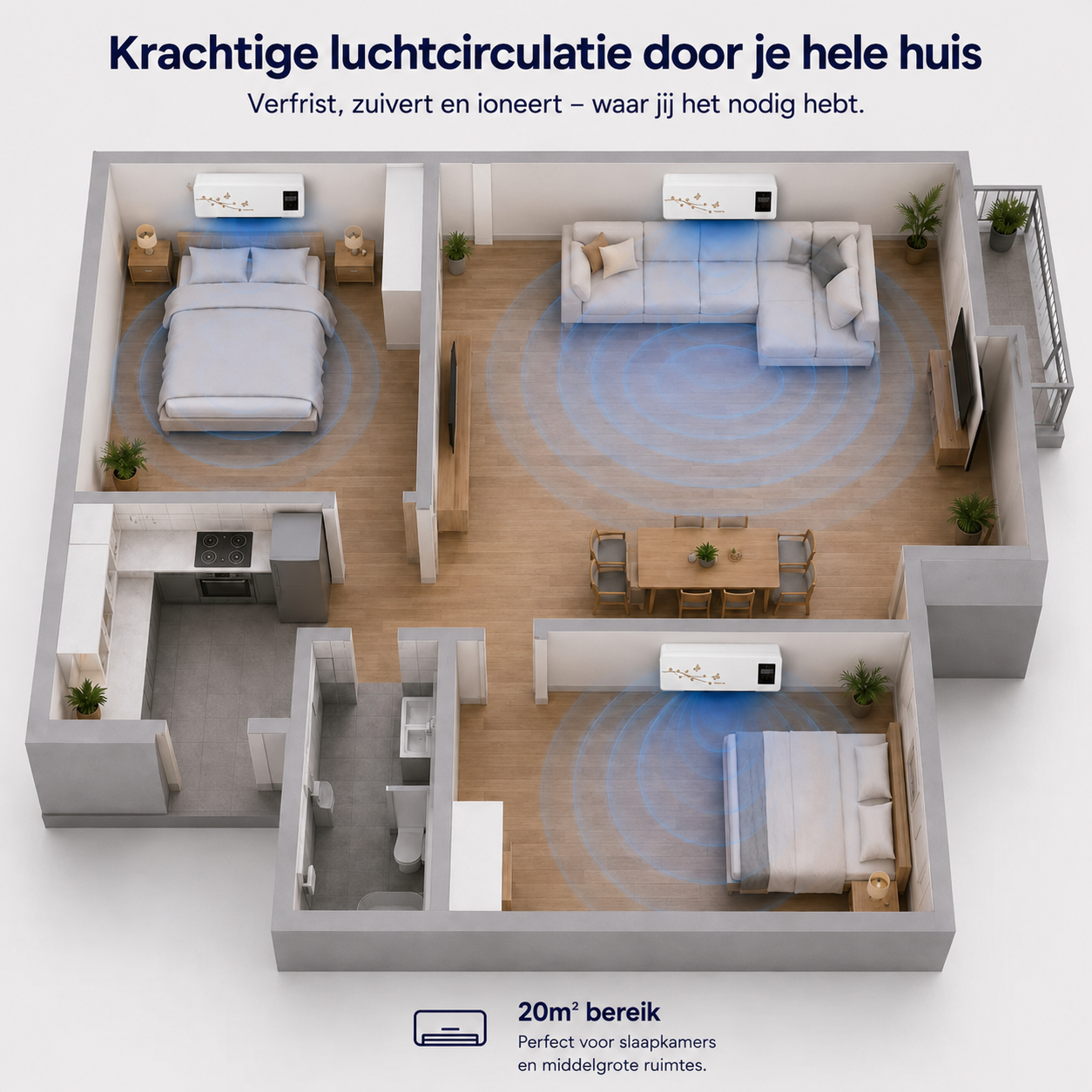 MaxBreeze Mini Air Circulator - Efficiënte luchtcirculatie voor ultiem comfort