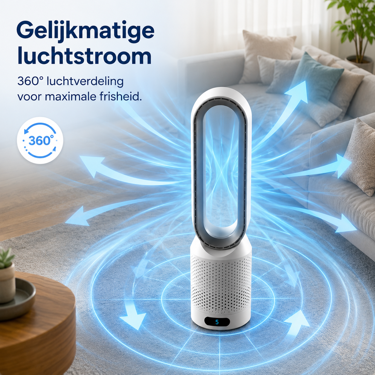 Airlux 3-in-1 Luchtkoeler - Zuivert en Ioneert