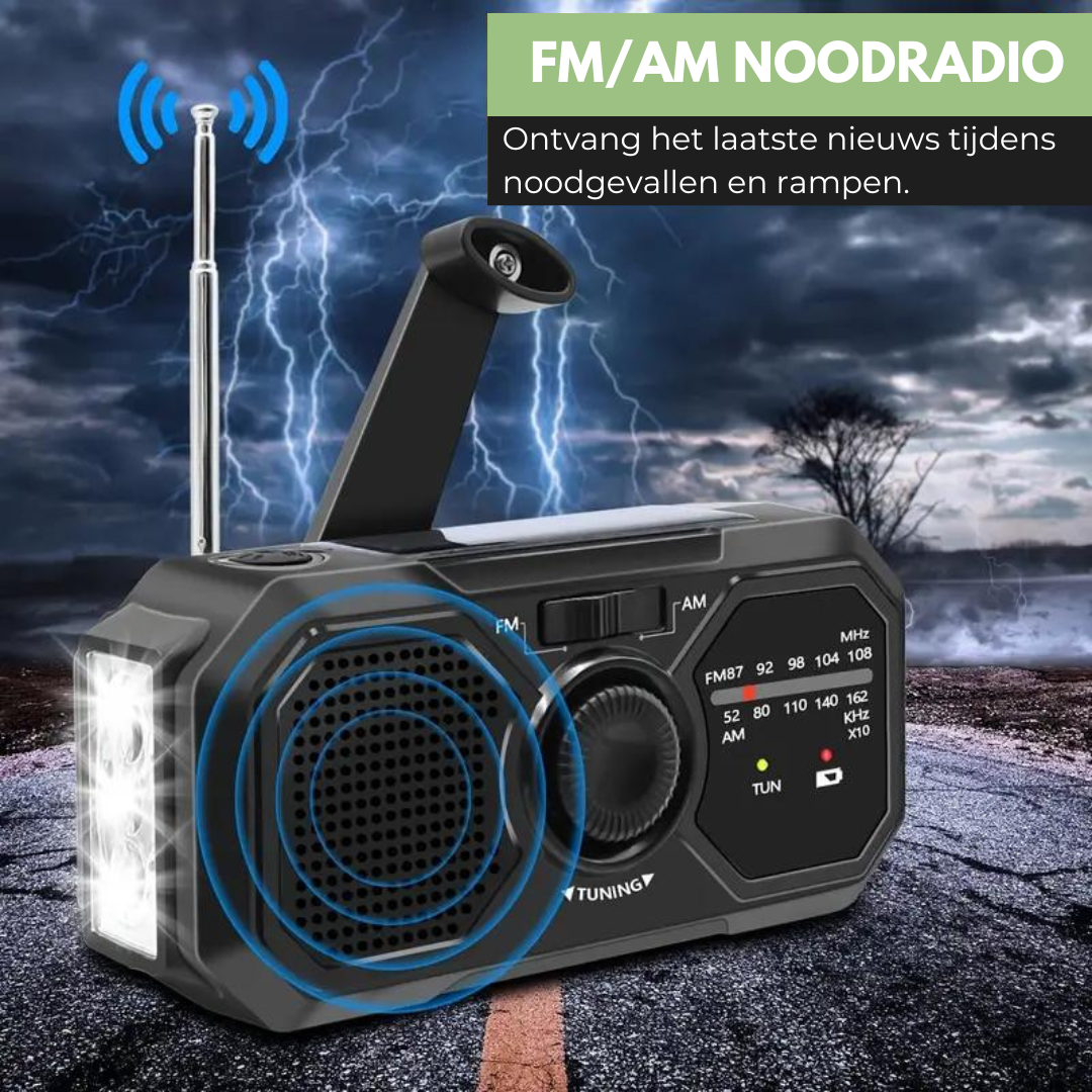Draagbare Noodradio - Solar Opwindbaar