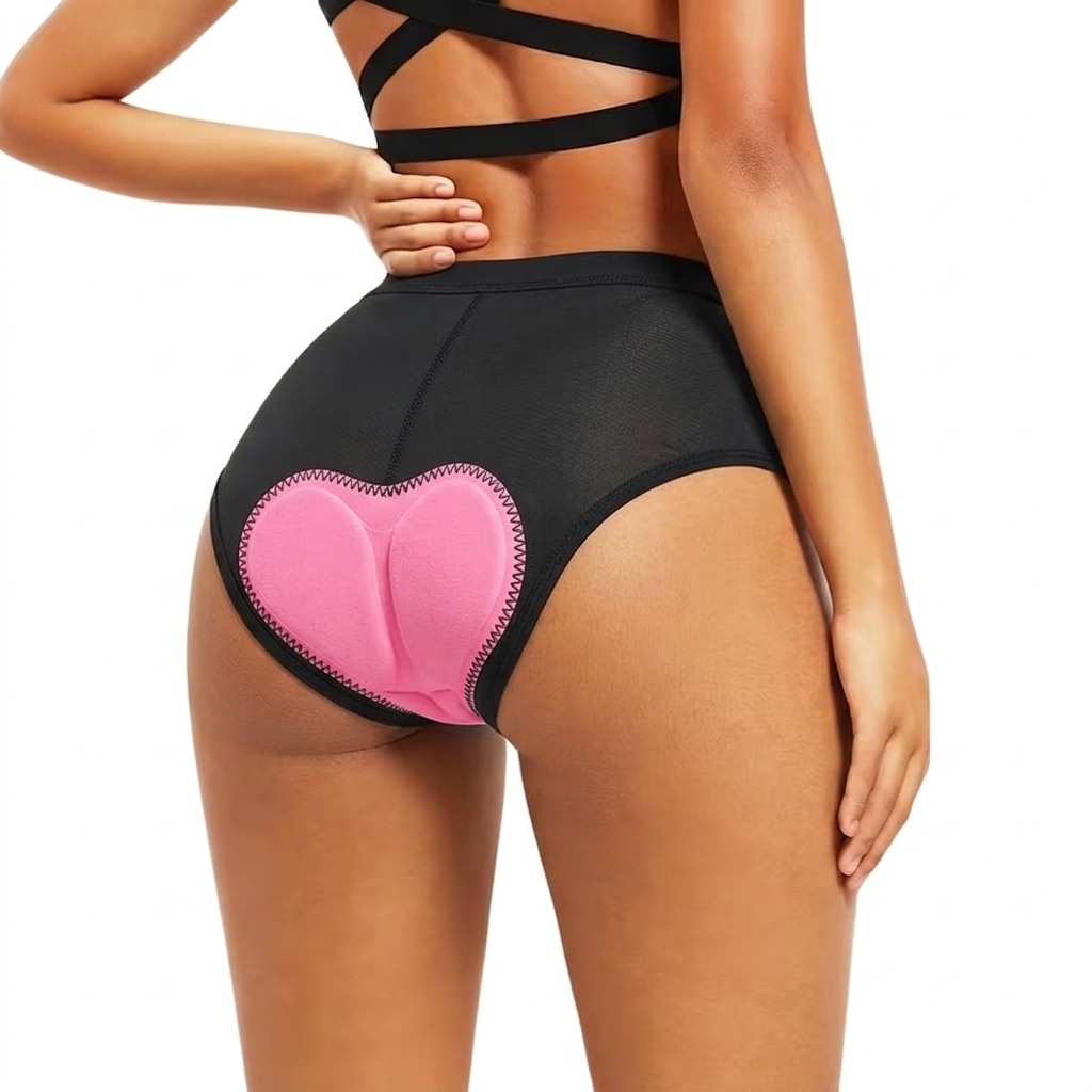 Dames Fiets Ondergoed met Padding – 4D Gel Zeem, Ademend