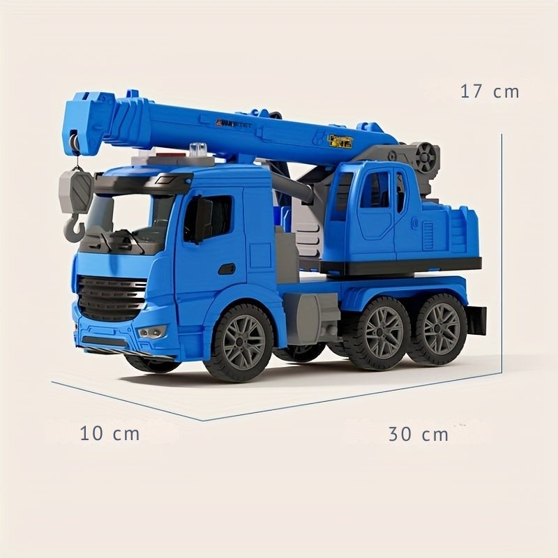 LiftMaster - Crane Truck speelgoed Robuust bouwvoertuig met realistische geluiden en bewegende kraan