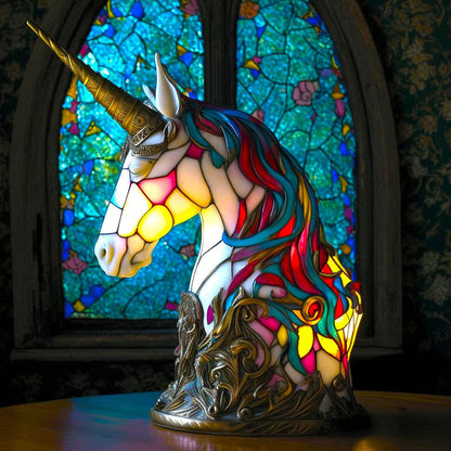 Luxeloom dierenlamp – glas-in-lood sfeerlamp met dierendesign, handgemaakt en warm licht
