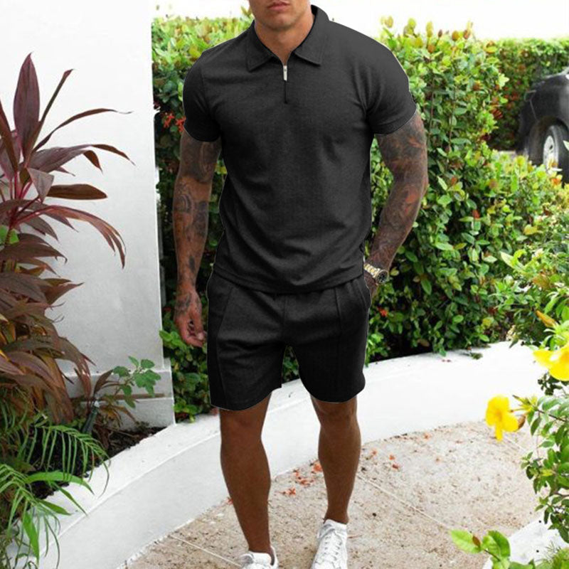 Zomer heren set polo en korte broek – lichtgewicht, comfortabel, casual outfit