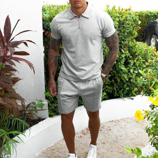 Zomer heren set polo en korte broek – lichtgewicht, comfortabel, casual outfit