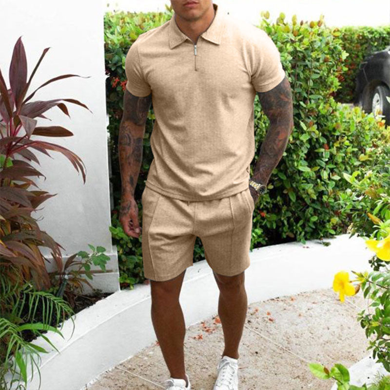Zomer heren set polo en korte broek – lichtgewicht, comfortabel, casual outfit