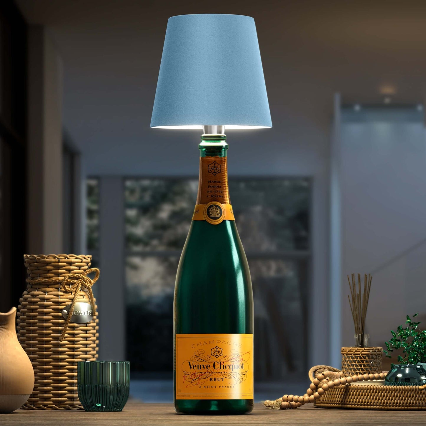 LED flessenlamp – Draadloos, USB-C oplaadbaar, multifunctioneel, wit