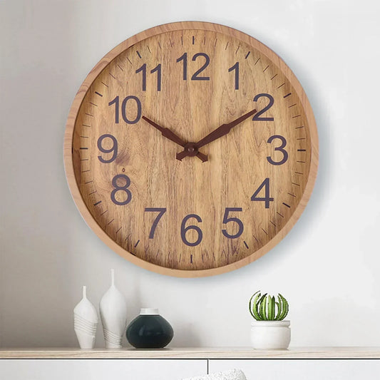 Houten wandklok - Rustige natuurlijke charme voor een rustig en stijlvol huis