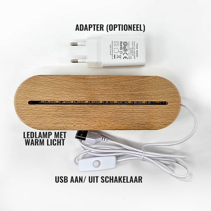 Droomdiertje Nachtlampje met Naam – Gepersonaliseerd Cadeau voor Kinderen