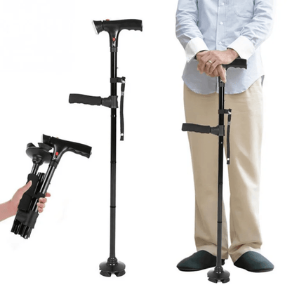 SmartWalk Wandelstok – Opvouwbaar met LED-verlichting
