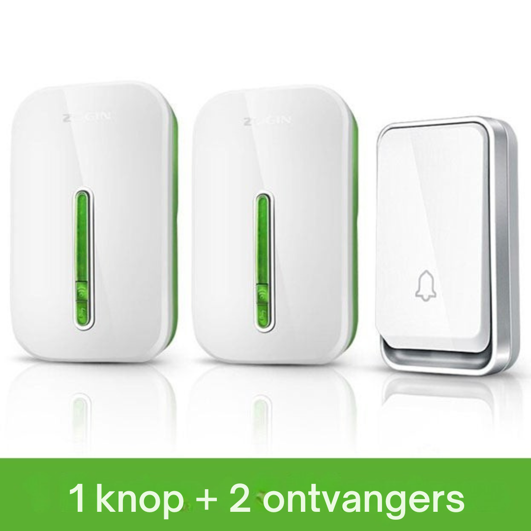 Draadloze Slimme Deurbel Zonder Batterij – Waterdicht, Energieopwekkend & 120m Bereik