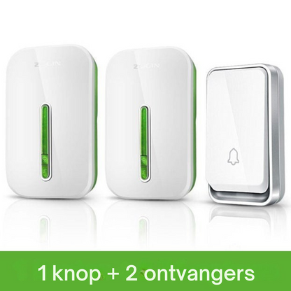 Draadloze Slimme Deurbel Zonder Batterij – Waterdicht, Energieopwekkend & 120m Bereik
