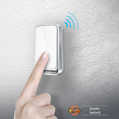 Draadloze Slimme Deurbel Zonder Batterij – Waterdicht, Energieopwekkend & 120m Bereik