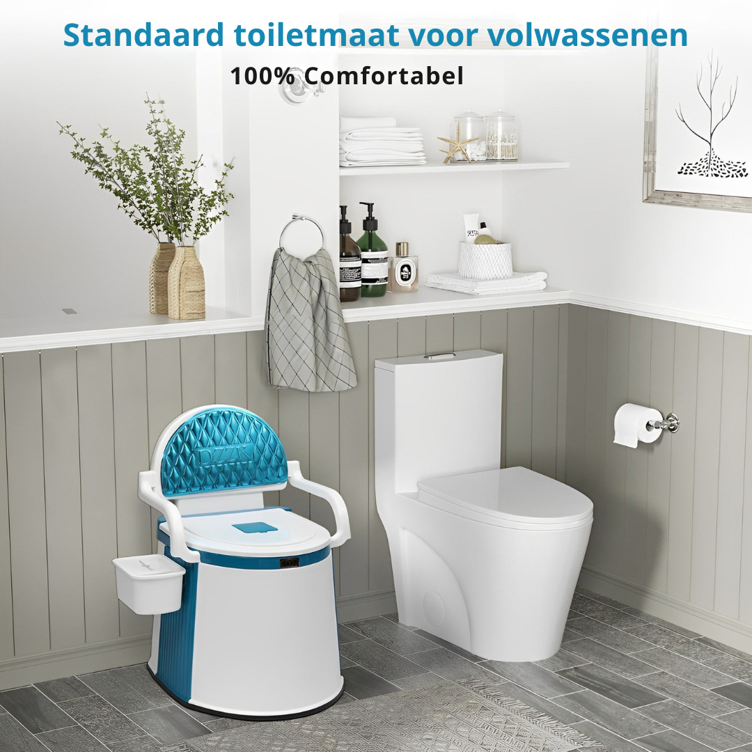 MobilLoo Draagbaar Toilet – Lichtgewicht & Hygiënische Toiletoplossing voor Thuis en Onderweg