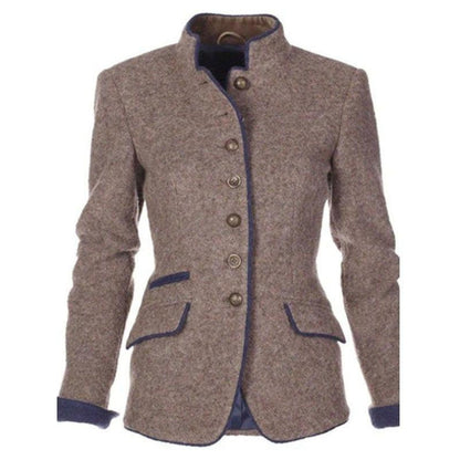 Ava - Casual knopenjack met lange mouwen en zakken