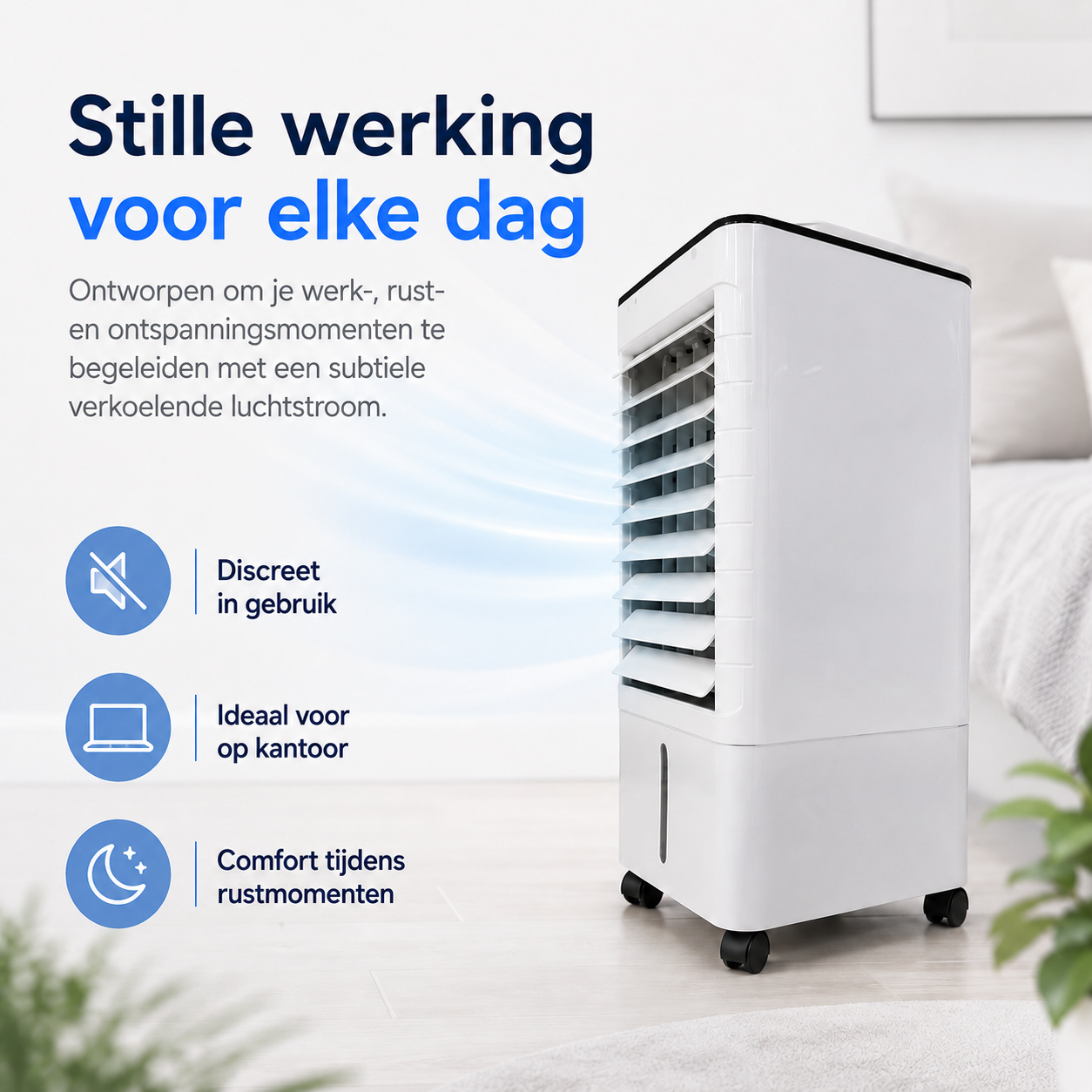 Draagbare Raamloze Aircooler voor Thuis & Kantoor
