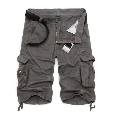 Korte cargo broek heren camouflage – comfortabel katoen – zomer