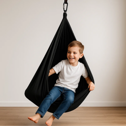 CozyNest Sensorische Therapieschommel van Katoen – Kalmerende Schommel voor Kinderen met Diepe Druk & Balansondersteuning