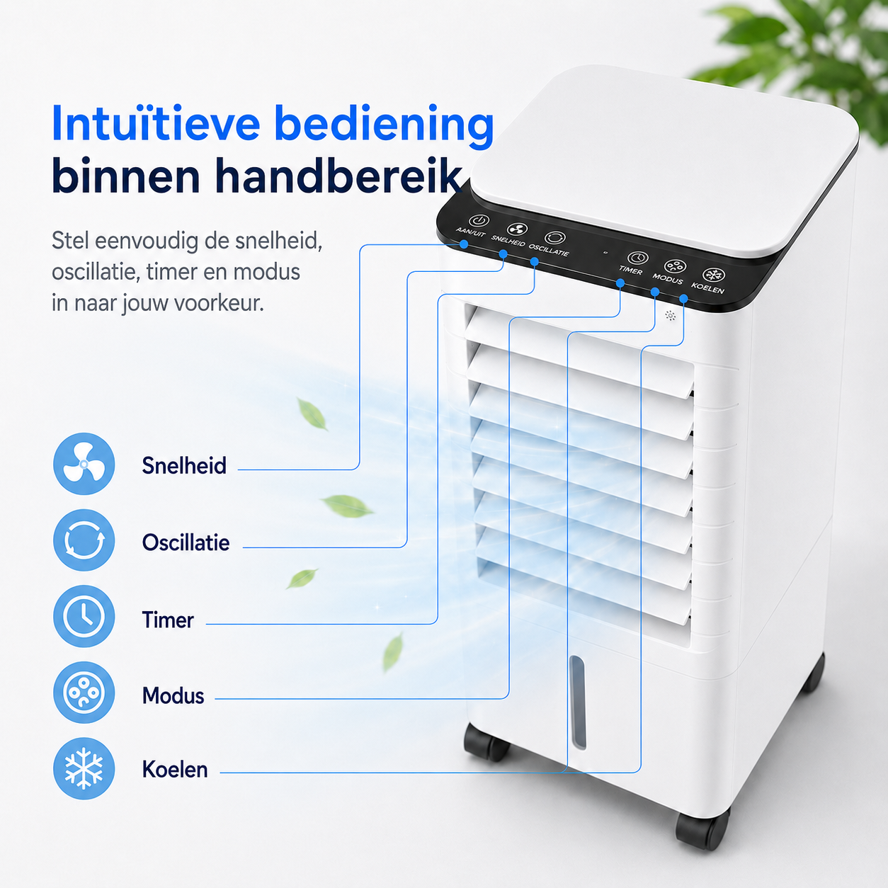 Draagbare Raamloze Aircooler voor Thuis & Kantoor